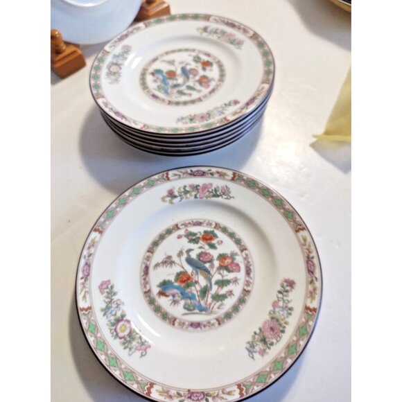 Vtg Wedgwood England Bone China Kutani Crane Bread & Butter or Salad  Plate 6" - Picture 9 of 11